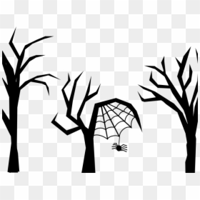 Spider On Tree Drawing, HD Png Download - house drawing png