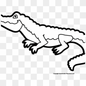 Alligator Clipart Black And White, HD Png Download - alligator clipart png