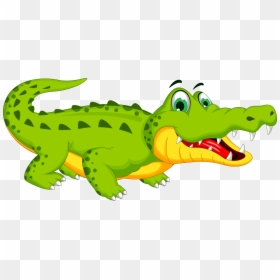 Cartoon Crocodile, HD Png Download - alligator clipart png