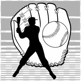 Free Baseball Mitt Silhouette, HD Png Download - baseball glove clipart png