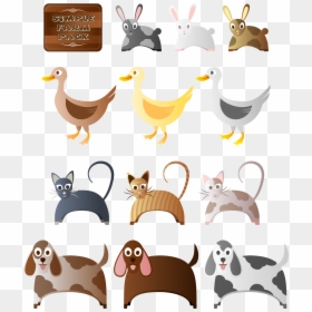 Small Farm Animals Clipart, HD Png Download - animals clipart png