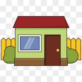 House Real Estate Home Building Garden - Fence Clipart With House, HD Png Download - buildings clipart png