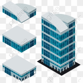 Clipart City D - Isometric Modern Building, HD Png Download - buildings clipart png