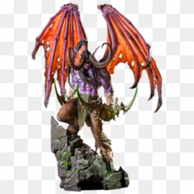 Illidan Statue, HD Png Download - world of warcraft legion logo png
