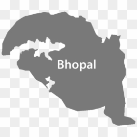Bhopal Map Vector, HD Png Download - alligator silhouette png