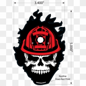 Transparent Skull And Flames, HD Png Download - flame decal png