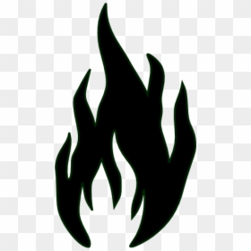 Flame Clip Art Black And White, HD Png Download - flame decal png