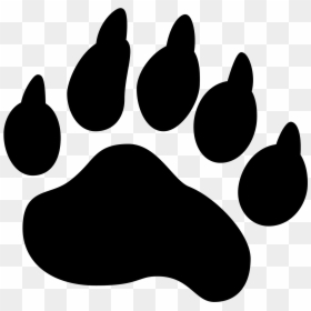 The Bear Footprint Icon, A Clear Profile Of A Bear - Bear Paw Icon, HD Png Download - bear icon png