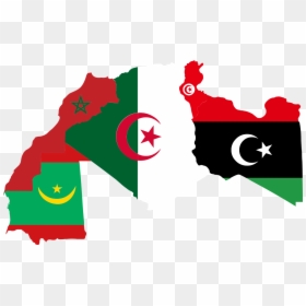 Algeria Morocco Tunisia Flag, HD Png Download - tunisia flag png