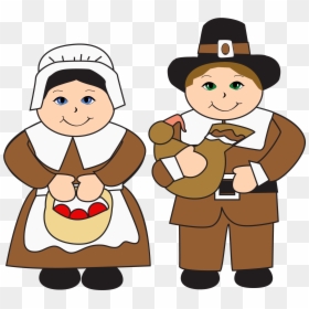 Pilgrims Clipart, HD Png Download - thanksgiving clip art png