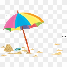Cartoon Transparent Background Beach Umbrella Png, Png Download - closed umbrella png
