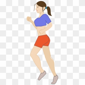 Girl Jogging Clipart Transparent, HD Png Download - exercise icon png