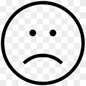 Sad Face Outline, HD Png Download - smiley icon png