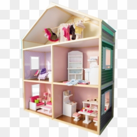 Wooden Doll House For Girls, HD Png Download - dollhouse png