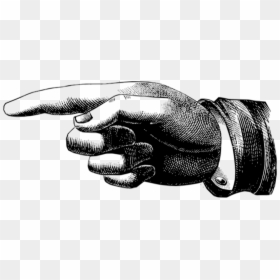 Old Fashioned Pointing Hand, HD Png Download - pointer hand png