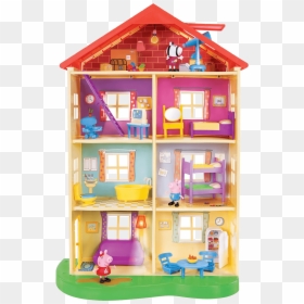 Big Peppa Pig Toy House, HD Png Download - dollhouse png