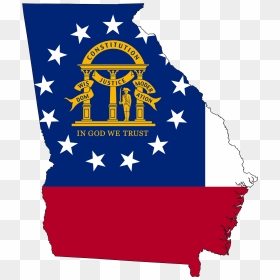 Georgia's State Flag 2017, HD Png Download - usa flag map png
