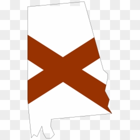 Alabama State Outline With Flag, HD Png Download - usa flag map png
