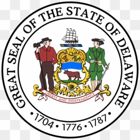 Delaware State Seal, HD Png Download - usa flag map png