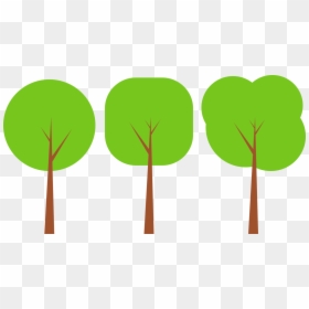 Flat Tree Vector Png, Transparent Png - row of trees png