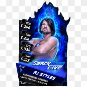 Wwe Supercard Ultimate Cards, HD Png Download - wwe aj styles png
