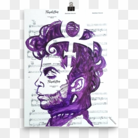 Prince Purple Rain Drawing, HD Png Download - purple rain png