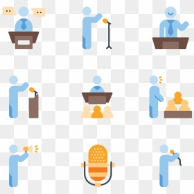 Flat Icon Public Speaker, HD Png Download - speaking icon png