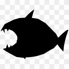 Silhouette Piranha, HD Png Download - piranha png