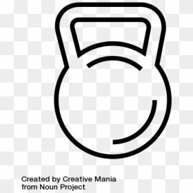 Line Art, HD Png Download - kettlebell icon png