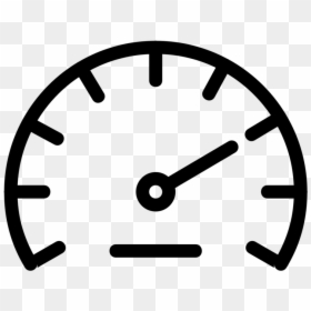 Clock Black And White Clipart, HD Png Download - speed icon png