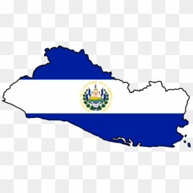 El Salvador Map Flag, HD Png Download - bandera de honduras png