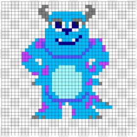 Monsters Inc Pixel Art, HD Png Download - sully monsters inc png