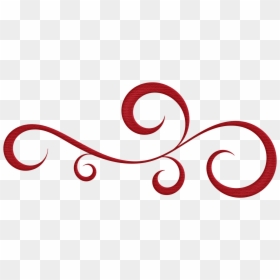 Red Swirl Clip Art, HD Png Download - fancy swirls png