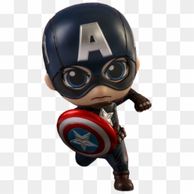 Hot Toys Cosbaby Captain America, HD Png Download - captain america cartoon png