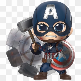 Hot Toys Cosbaby Avengers 4, HD Png Download - captain america cartoon png