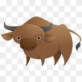 Cartoon Transparent Buffalo, HD Png Download - buffalo silhouette png