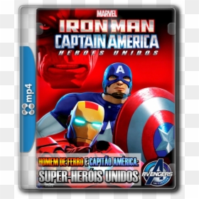Iron Man & Captain America Heroes United Dvd, HD Png Download - homem de ferro png