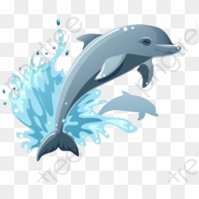 Transparent Cartoon Dolphins, HD Png Download - pink dolphin png