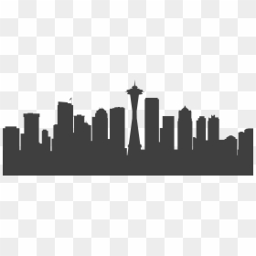 Seattle Skyline Silhouette Png, Transparent Png - denver skyline silhouette png