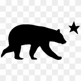California Bear And Star, HD Png Download - california silhouette png