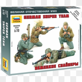 Zvezda German Sniper Team, HD Png Download - ww2 soldier png