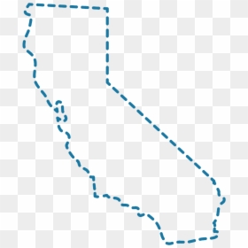 California Map Outline Blue, HD Png Download - california silhouette png