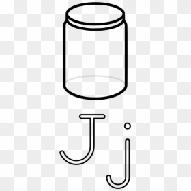 Jar Coloring Page, HD Png Download - mason jar outline png
