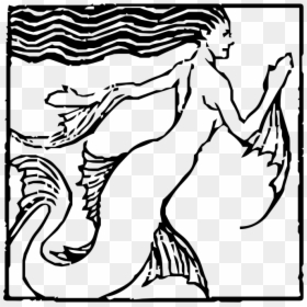 Mermaid, HD Png Download - mermaid drawing png