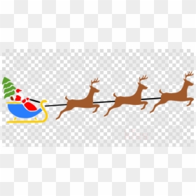 Forever Living Products Png, Transparent Png - santa and reindeer silhouette png