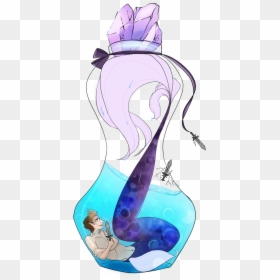 Illustration, HD Png Download - mermaid drawing png