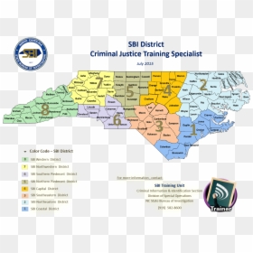 Nc Sbi District Map, HD Png Download - north carolina state outline png