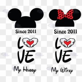 Disney His Princess Her Prince, HD Png Download - mickey mouse head outline png