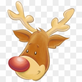 Gambar Kartun Kepala Rusa, HD Png Download - santa and reindeer silhouette png