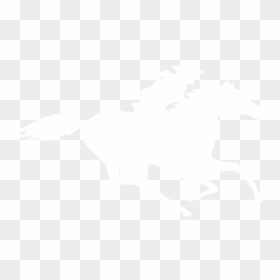 Cowboy And Horse Silhouette White, HD Png Download - trump silhouette png